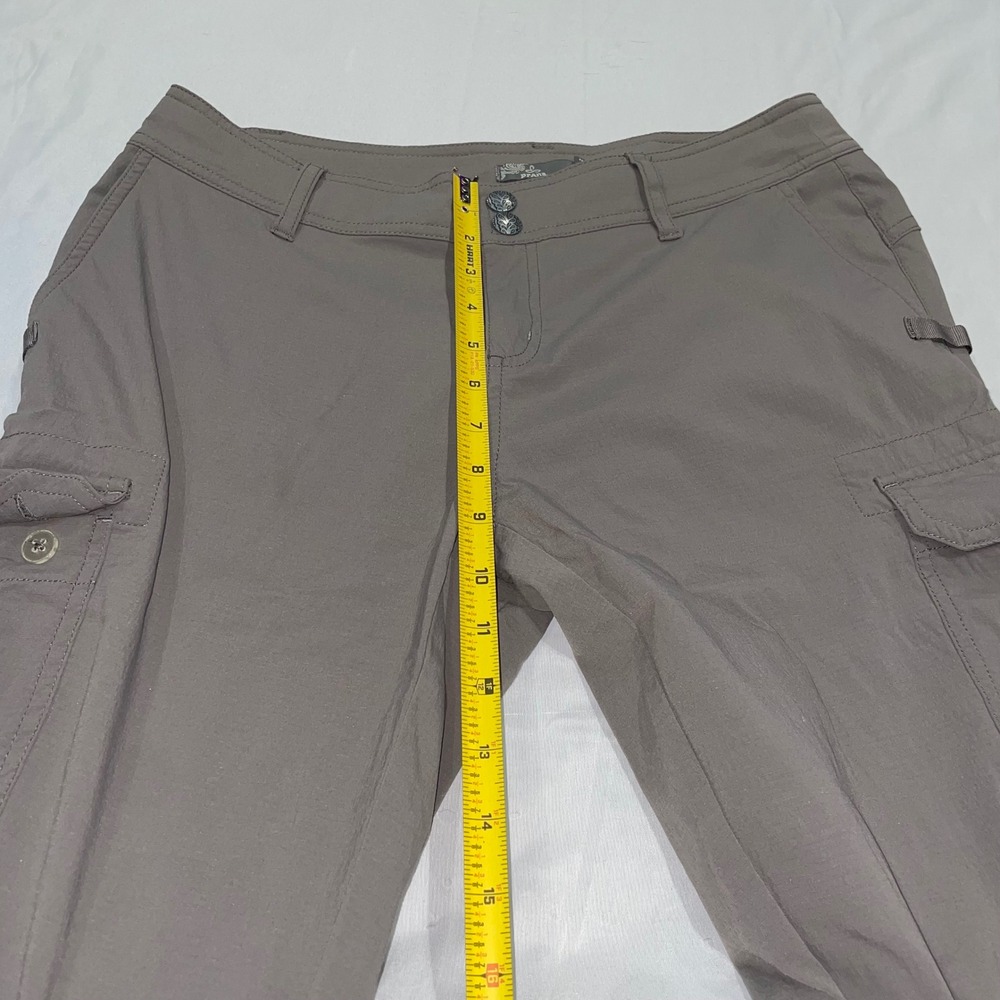 Prana Women 8 Gray Brown Cargo Jogger Pants Hiking Outdoor Stretch Lightweight - Picture 4 of 8